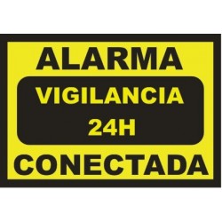 Cartel DIN-A4 Alarma conectada - Vigilancia 24h