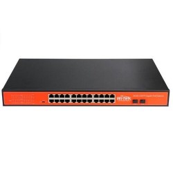 WI-TEK WI-PS326GF PoE Switch 802.3 AF/AT 24 Gigabit + 2 SFP Slot, DIP VLAN (Port Isolation) Up to 400 W