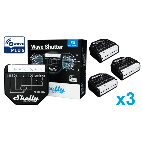 Pack 3xShelly-Qubino Wave Shutter