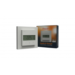 Battery-operated Z-Wave thermostat for surface mounting