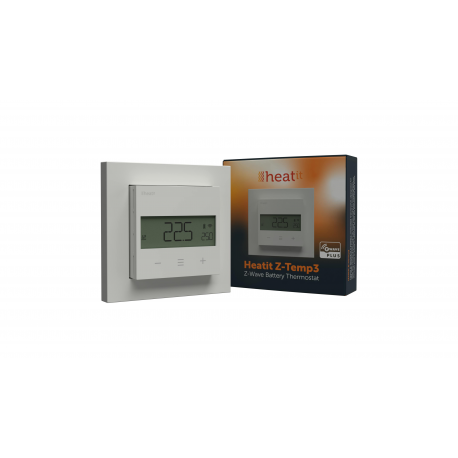 Heatit Z-Temp3 - Termostato Z-Wave a pilas para empotrar