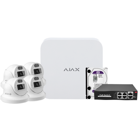 Kit de videovigilancia Ajax NVRKIT108T-4