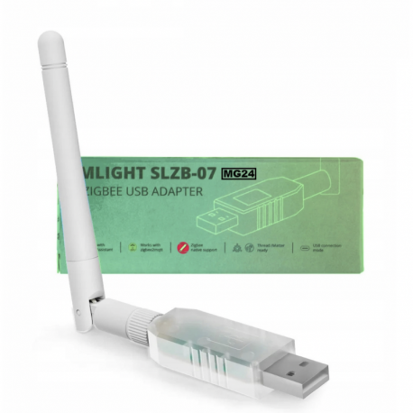 SMLIGHT - Zigbee EFR32MG24 SoC USB Dongle + Antena 3dB (Compatible ZHA y Z2M)